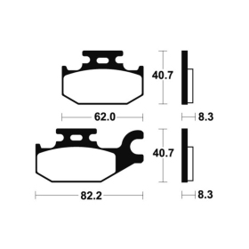 TECNIUM Racing MX/ATV Sintered Metal Brake pads MOR335 Suzuki LT-A / LT-F 400-750cc 05-21