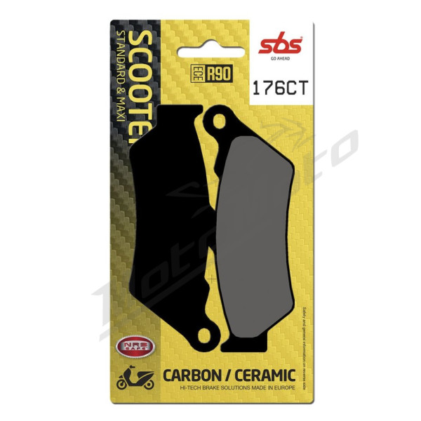 SBS Street 176CT Scooter Carbon Tech Organic Brake Pads Front BMW C1 / Malauti Madison 125-250 00-11