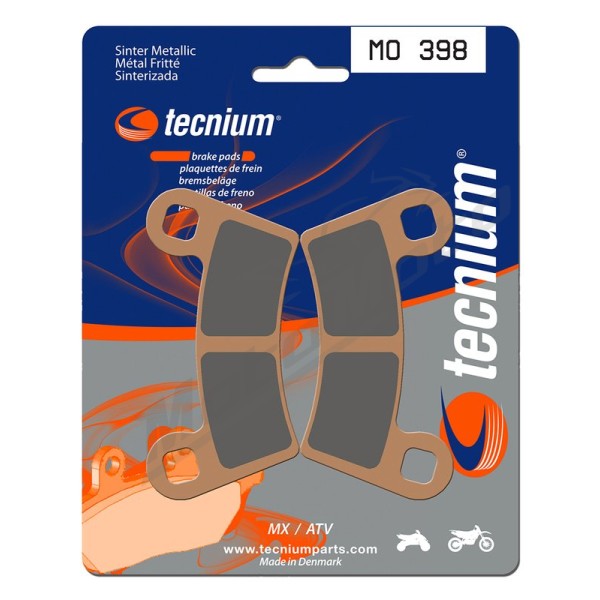 TECNIUM MX/ATV Sintered Metal Brake pads MO398 Polaris RZR / Sportsman / Outlaw / Ranger 450/1000 07-21