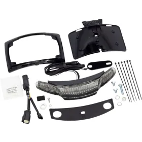 CIRO Latitude Clear Taillight and License Plate Mount black HARLEY DAVIDSON FLHR / FLHRXS / FLHT / FLHTCU / FLHTK / FLHX / FLHXSE / FLTRX 1690-1923 14-25