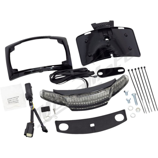 CIRO Latitude Clear Taillight and License Plate Mount black HARLEY DAVIDSON FLHR / FLHRXS / FLHT / FLHTCU / FLHTK / FLHX / FLHXSE / FLTRX 1690-1923 14-25