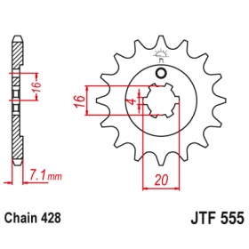 Front sprocket JTF555