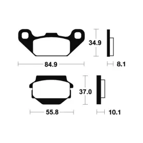 TECNIUM MX/ATV Sintered Metal Brake pads MO91 Kawasaki / Suzuki 230-500cc 85-00