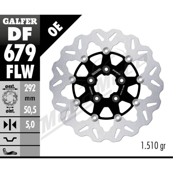 GALFER "Wave®" priekinis stabdžių diskas Harley Davidson FLHR / FLTC / FXWG / XL / XLH 883-1340cc 84-99