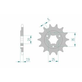 AFAM Steel Standard Front Sprocket 22503 - 520 15-17 teeth SUZUKI DR 600-650cc 85-94