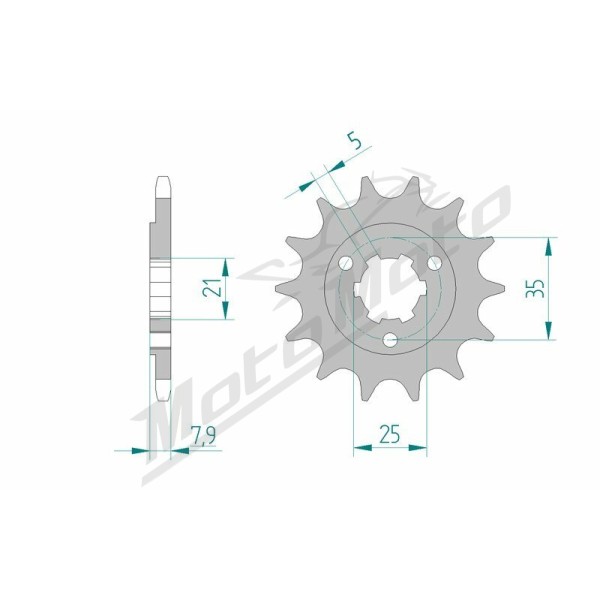 AFAM Steel Standard Front Sprocket 22503 - 520 15-17 teeth SUZUKI DR 600-650cc 85-94