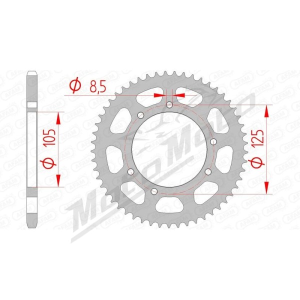 AFAM Steel Standard Rear Sprocket 420 47-62 teeth