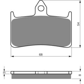 GOLDFREN Brake Pads 069 Ceramic Carbon S3 Honda CB / CBR / NSR / RVF / VFR / VTR 250-1300 88-07