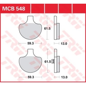 TRW All Round Sintered Metal Brake Pads Harley Davidson FLHS / FLSTSB / FLTC / FXR / FXRT / XLH 883-1800cc 84-11