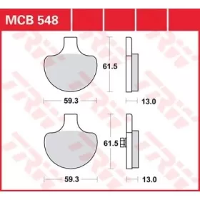 TRW All Round Sintered Metal Brake Pads Harley Davidson FLHS / FLSTSB / FLTC / FXR / FXRT / XLH 883-1800cc 84-11