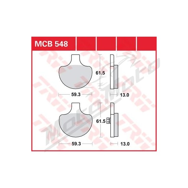 TRW All Round Sintered Metal Brake Pads Harley Davidson FLHS / FLSTSB / FLTC / FXR / FXRT / XLH 883-1800cc 84-11