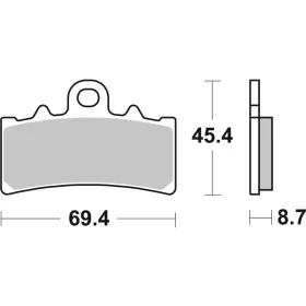 SBS MS Scooter Maxi 231MS Sintered Brake Pads BMW C / CE 400cc 18-24