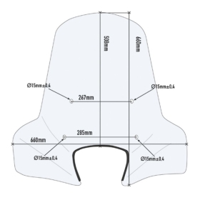 Givi windscreen, transparent PEUGEOT/ PIAGGIO/ SUZUKI/ SYM 110-200 04-22