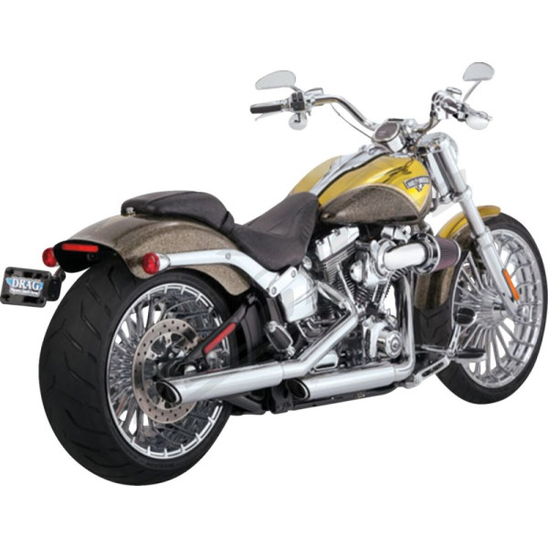 VANCE & HINES 3 colių "Twin Slash Slip-On" duslintuvai Harley Davidson FLSTC / FXCWC / FXST / FXSTSSE 1584-1800cc 07-17