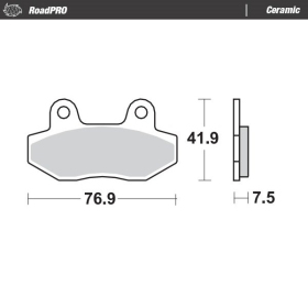 MOTO-MASTER Ceramic Brake Pads Beta / Hyosung / Mash 125-650 04-24