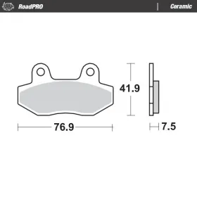 MOTO-MASTER Ceramic Brake Pads Beta / Hyosung / Mash 125-650 04-24