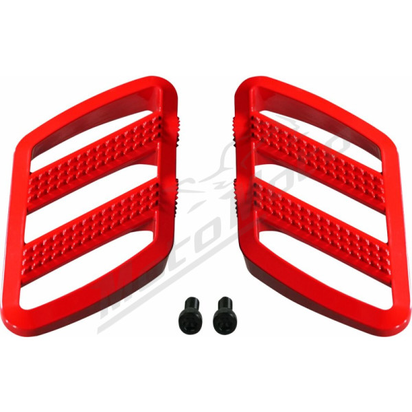 SHOW CHROME Combat Driver's Floorboards Red Can Am Ryker 600-900 19-24