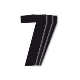 Blackbird Race Numbers Black - pack of 3 13X7cm