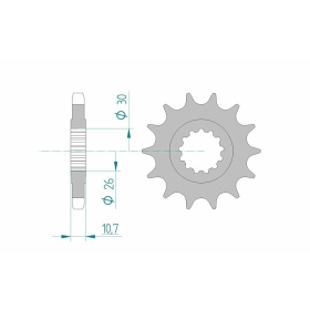 AFAM Steel Standard Front Sprocket 21801 - 530 14-18 teeth YAMAHA FJ / RD / XJR / FZS / YZF / MT 500-1700cc 84-12
