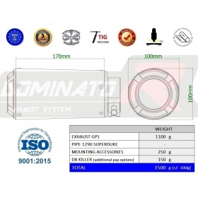 Duslintuvo bakelis Dominator GPS KTM 1290 SUPER DUKE R / RR / R EVO 2020-2022