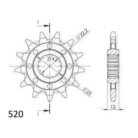 Supersprox / JT Front sprocket 520 13T GasGas EC / MC / SM 200-515cc 00-19