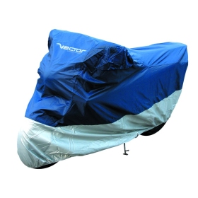VECTOR Indoor/Outdoor Protective Cover for Motorcycle/Scooter - Blue/Silver - 2XL