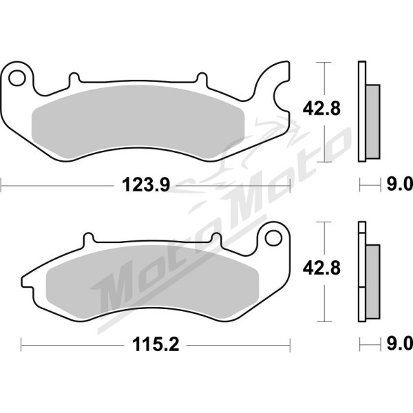SBS HF Street 968HF Ceramic Organic Brake Pads Benelli / Keeway 125cc 18-20