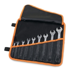 BETA Set of 9 combination wrenches (6-19 mm) in roll-up wallet made of durable polyester