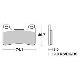 Sbs stabdžių trinkelės 809DS-1 Dual Sinter HONDA