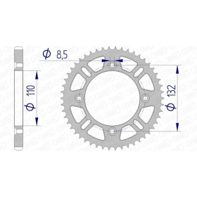 AFAM Aluminium Rear Sprocket 428 46-51 teeth