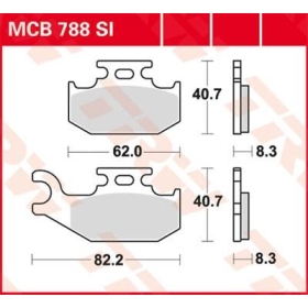 TRW SI Series Sindered Off-Road Brake Pads Suzuki LT-A / LT-F 400-750cc 05-24