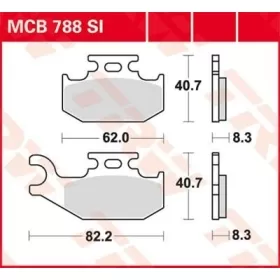 TRW SI Series Sindered Off-Road Brake Pads Suzuki LT-A / LT-F 400-750cc 05-24