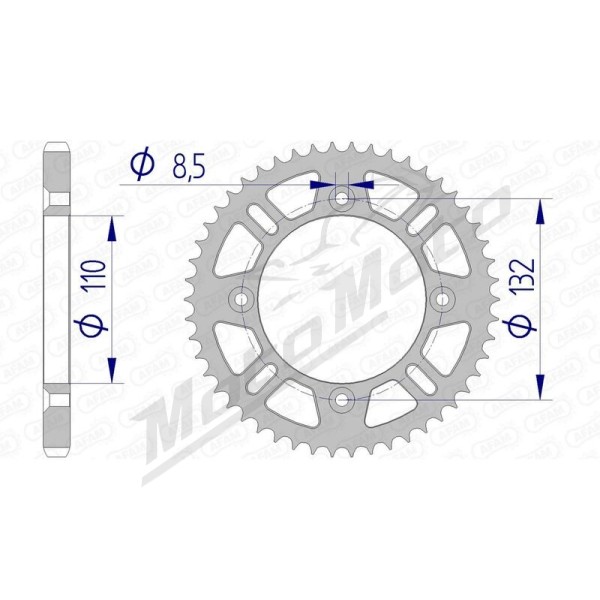 AFAM Aluminium Rear Sprocket 428 46-51 teeth