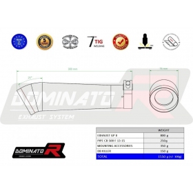 Exhaust silencer Dominator GP2 HONDA CB 500 F 2013-2015