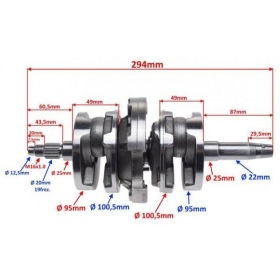 Crankshaft KINGWAY CHOPPER/ ZIPP RAVEN 250cc