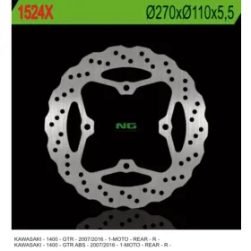 NG Rear Fixed Brake Disc 270X110X5,5mm Kawasaki GTR / ZG 1400cc 07-18