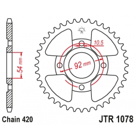 Galinė žvaigždė JTR1078 MBK X-POWER 50 2000-2011 / YAMAHA TZR 50 1996-2012