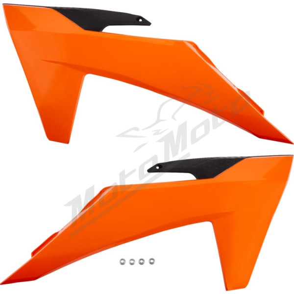 UFO Radiator Covers KTM EXC / EXC-F 150-500cc 23-> Orange/Black
