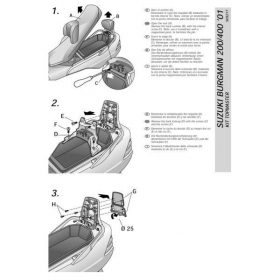 Top case holder SUZUKI BURGMAN 250-400cc BUSINESS 2001-2009