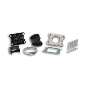 Reed valve manifold kit MALOSSI MHR Viton Ø26-30 Minarelli AM6 / Derbi Aprilia / Beta / Derbi / Rieju / Yamaha 50 91-25 H2O 2T