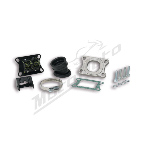 Reed valve manifold kit MALOSSI MHR Viton Ø26-30 Minarelli AM6 / Derbi Aprilia / Beta / Derbi / Rieju / Yamaha 50 91-25 H2O 2T