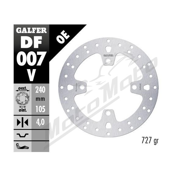 GALFER Rear brake disc Honda XL / CB 500-900 91-07