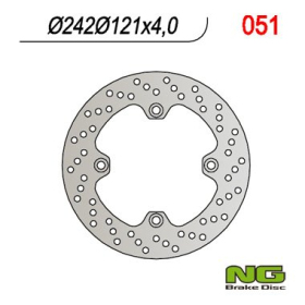 NG BRAKES Front Fixed Brake Disc 242mm Suzuki DR / TS 250-600cc 85-89