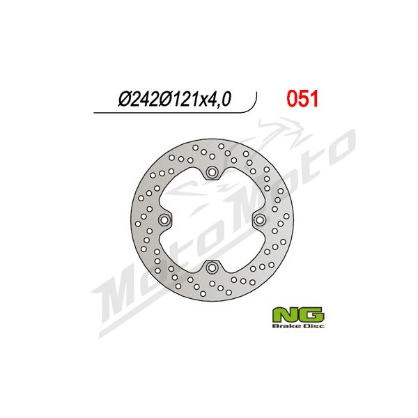 NG BRAKES Front Fixed Brake Disc 242mm Suzuki DR / TS 250-600cc 85-89