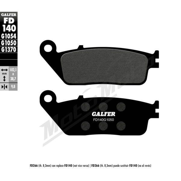GALFER Brake Pad Orcanic Buell / Daelim / Honda / MBK / Peugeot / Suzuki / Triumph / Victory / Yamaha 125-1700cc 90-24
