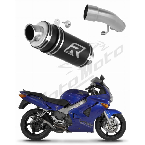 Dominator Black Exhaust Muffler GP1 BLACK + dB killer Honda VFR 800 Fi 98–01