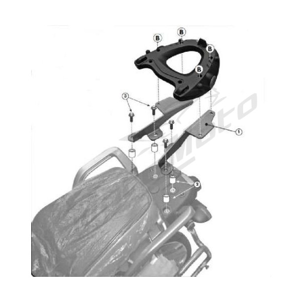 KAPPA Top case frame With Monokey Plate Yamaha XT 1200 10-20