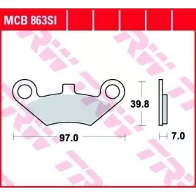 BRAKE PADS TRW MCB863SI OFFROAD