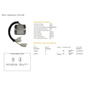 DZE voltage regulator Yamaha XT 600 83-86