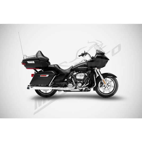 ZARD 4.33 Inches Slash-Cut Slip-Ons Mufflers Harley Davidson FLHR / FLHT / FLHX / FLTRX 1450-1800cc 06-16